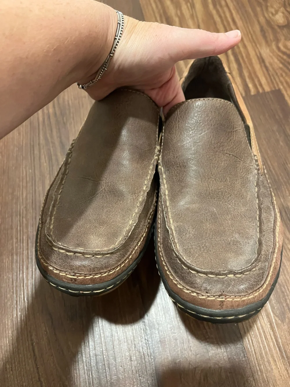 Born Loafer Driving Shoes Mens 9 US / 42.5 EU Brown Leather M6349 Slip On Men main image 3
